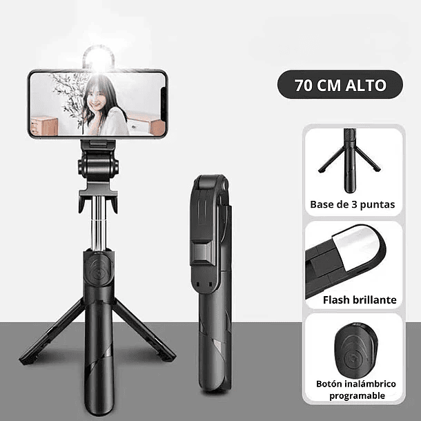 Estabilizador Trípode Selfie Stick Mando Bluetooth