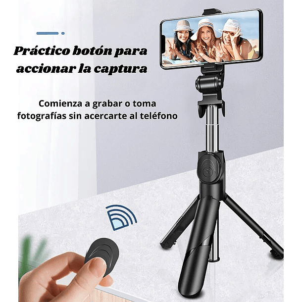 Estabilizador Trípode Selfie Stick Mando Bluetooth