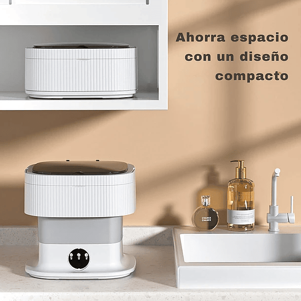 Mini Lavadora Portátil 2Kg por lavado Automática Gris