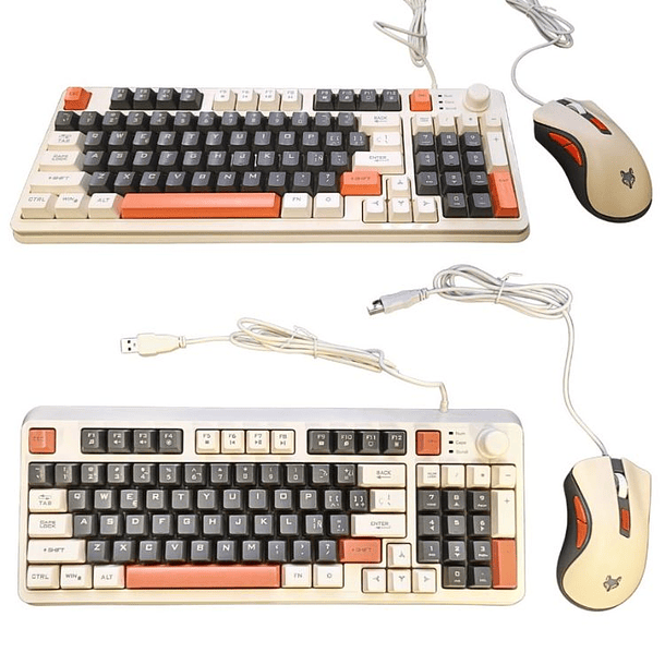 Teclado K82 + Mouse Para PC Gamer Con Luces LED RGB