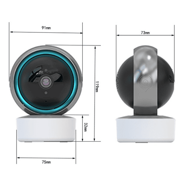 Cámara Seguridad 360° De Alta Calidad 1080p Visión Nocturna
