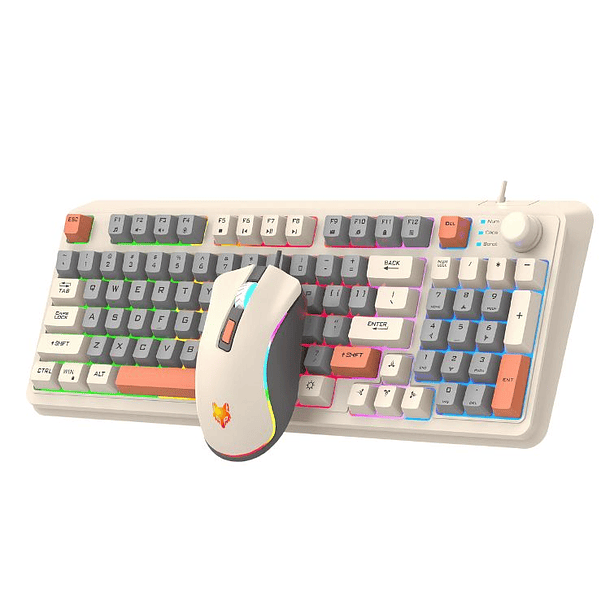 Teclado K82 + Mouse Para PC Gamer Con Luces LED RGB