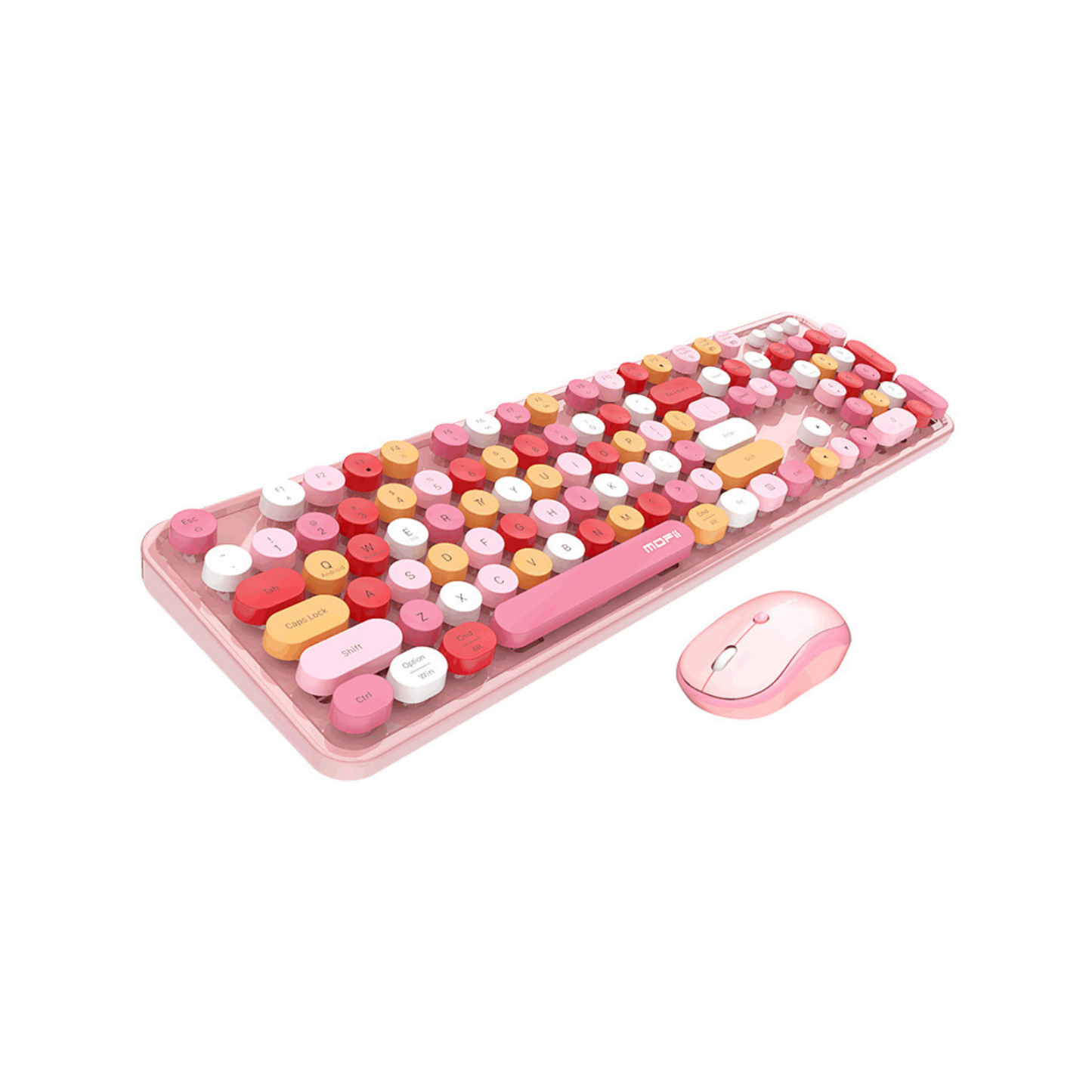 Teclado + Mouse Inalámbrico Rosa