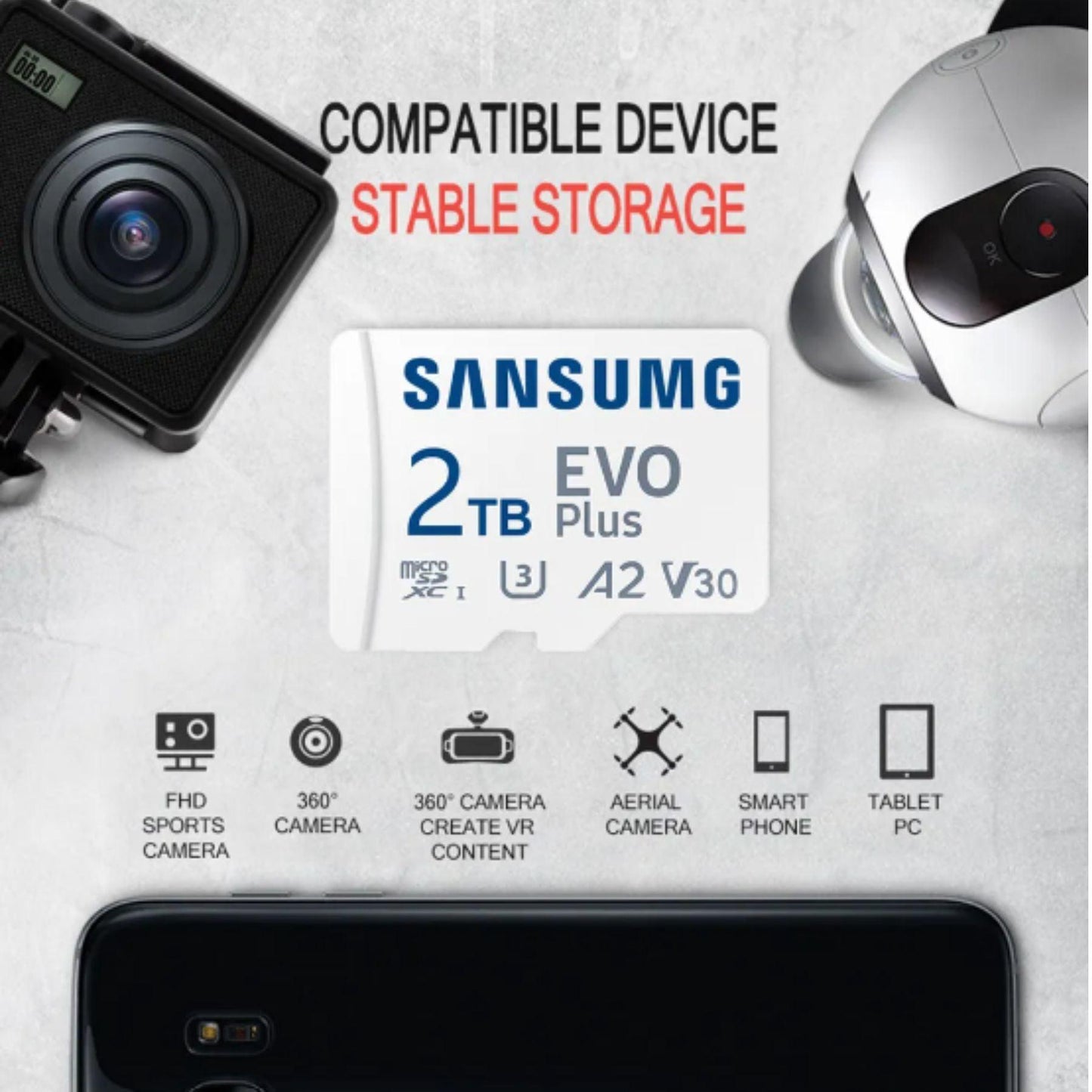 Memoria Micro SD 2TB SAMSUNG PRO - AudioPlanet